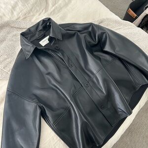 Aritzia Babaton Vegan Leather Jacket- Black